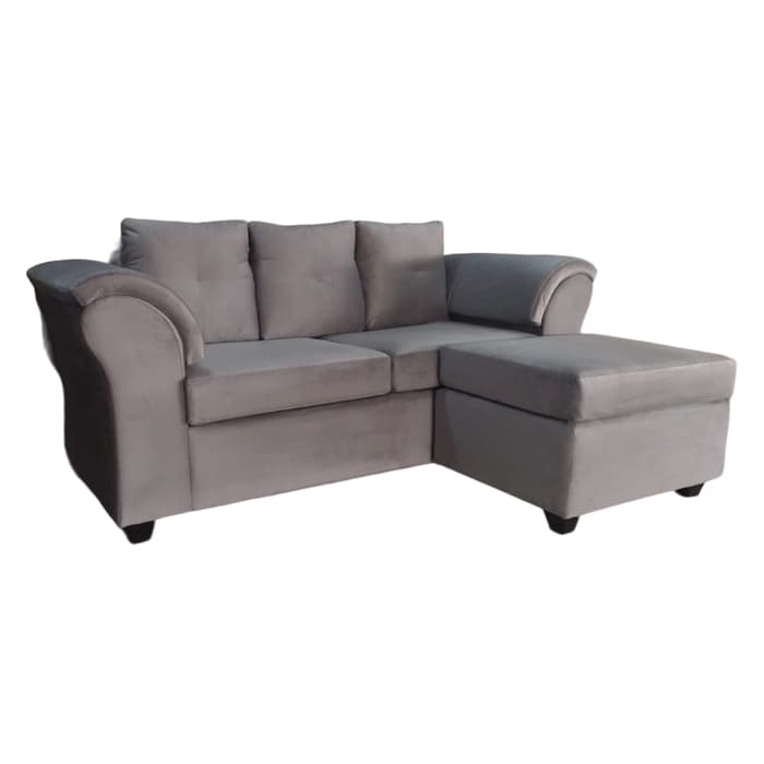 SECCIONAL INTERCAMBIABLE MUSTANG FELPA GRIS CLARO - vista 7