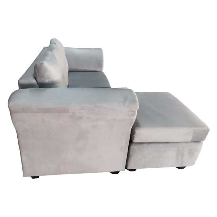 SECCIONAL INTERCAMBIABLE MUSTANG FELPA GRIS CLARO - vista 8