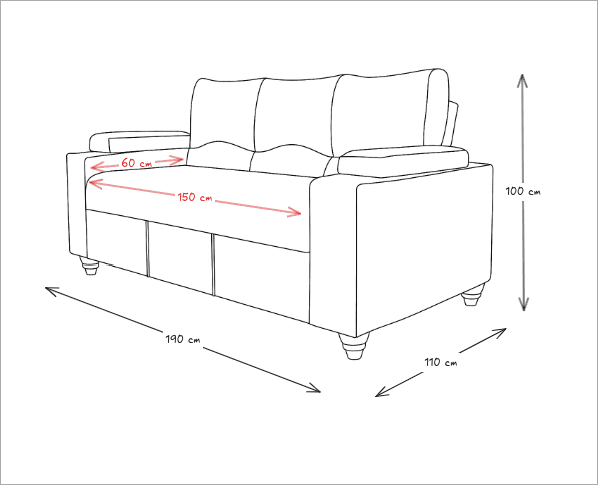 SOFA CAMA BAUL 2 PZ DECO LINO TURQUEZA - vista 6