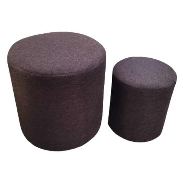 Pack X 2 Pouf Redondo Felpa