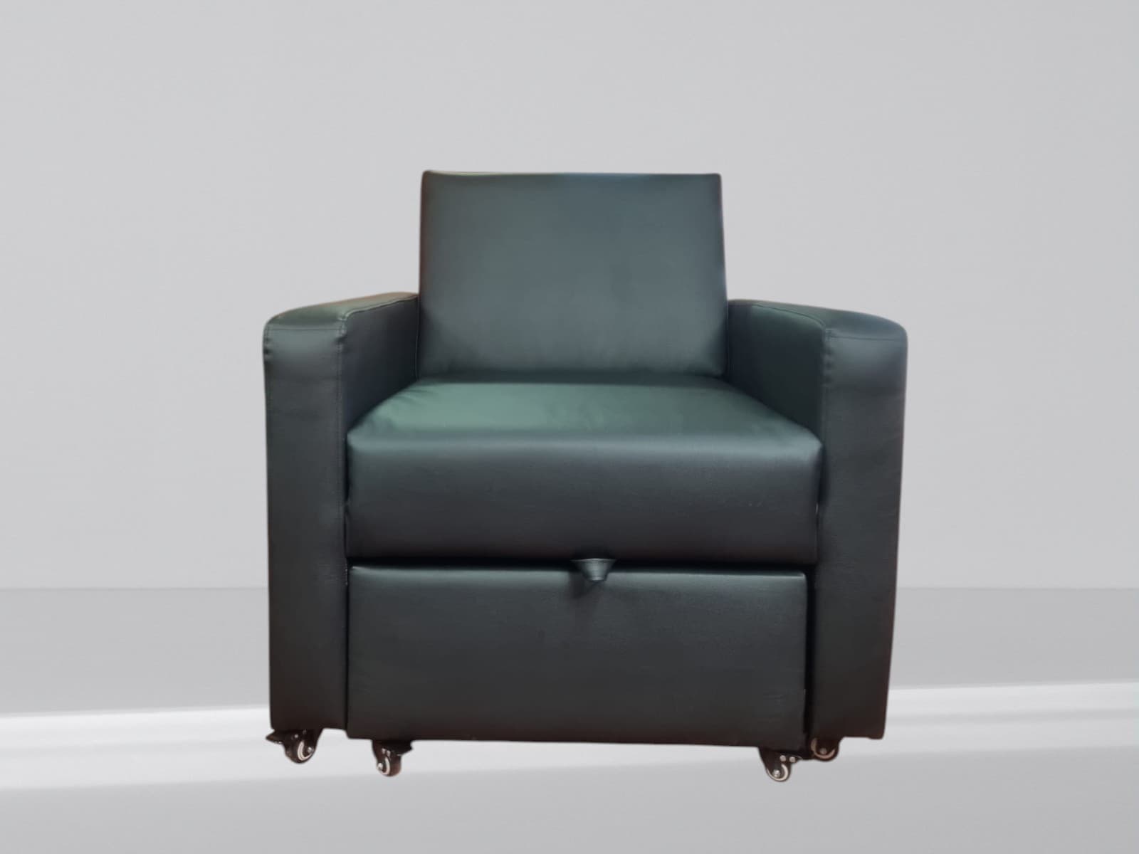 Sillón Cama Funcional PU Negro - vista 6