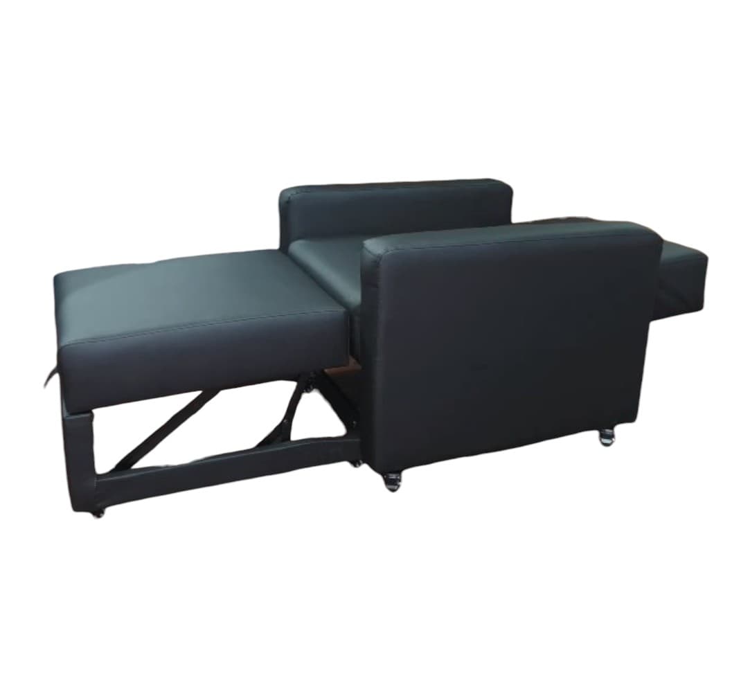 Sillón Cama Funcional PU Negro - vista 4
