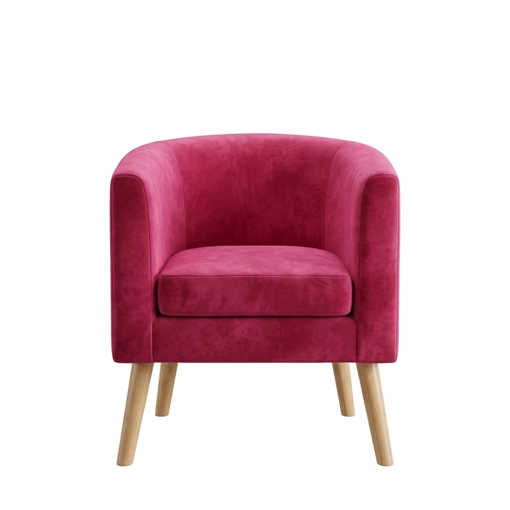 Poltrona Portree Luna Felpa Fucsia - vista 3
