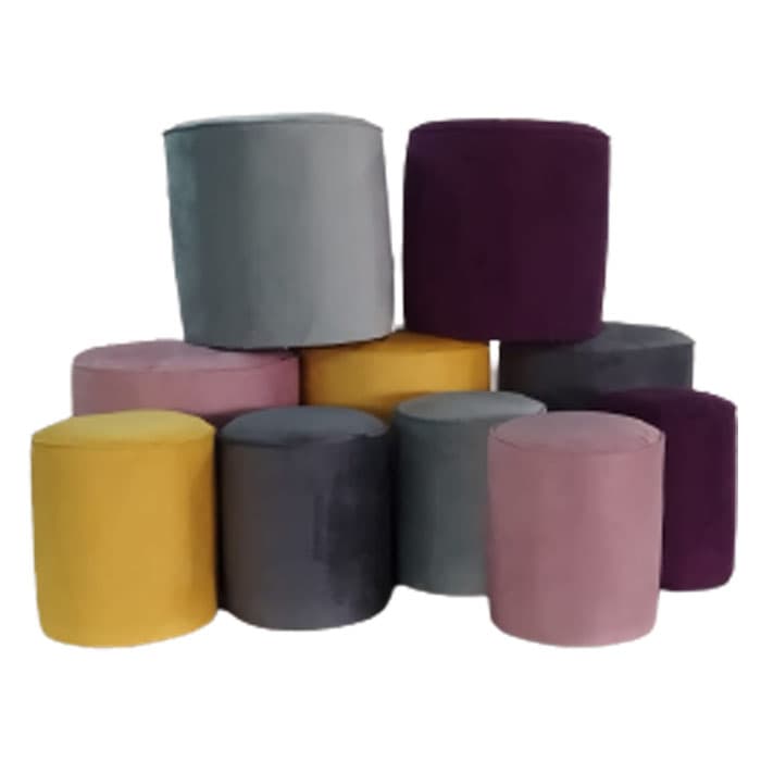 Pack X 2 Pouf Redondo Felpa