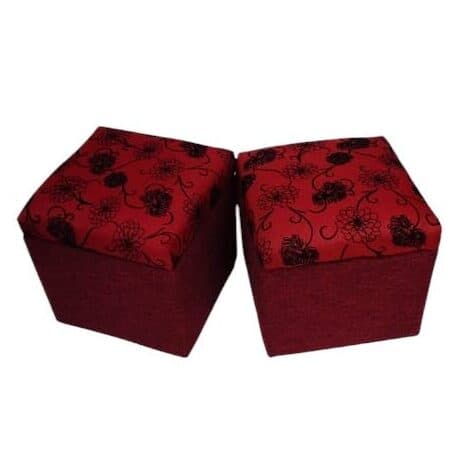 Pack X 2 Pouf Cuadrado Lino Baul Compose