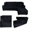 SECCIONAL FELPA FORTUNE NEGRO DERECHO
